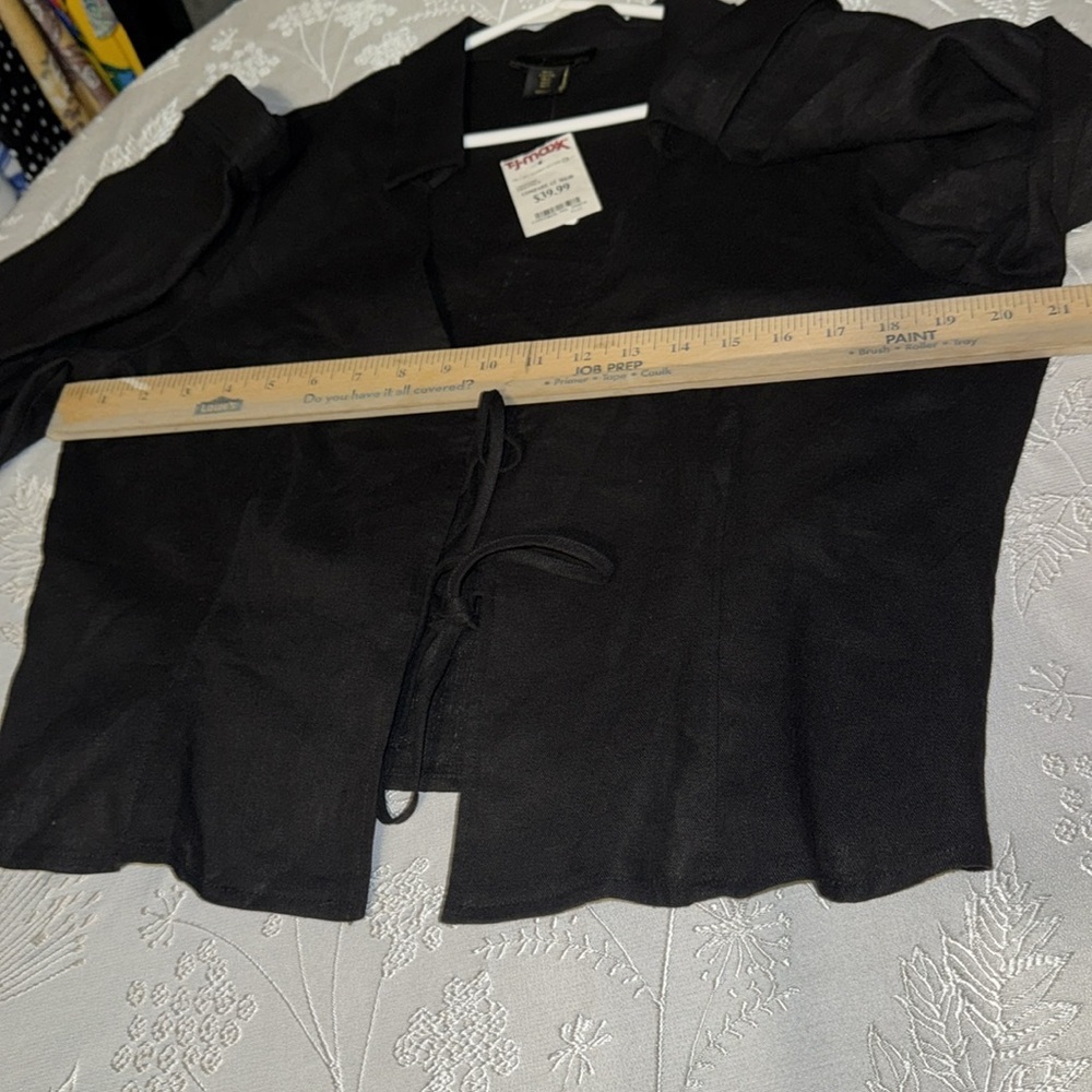 Black Front Tie Top - Picture 10 of 11